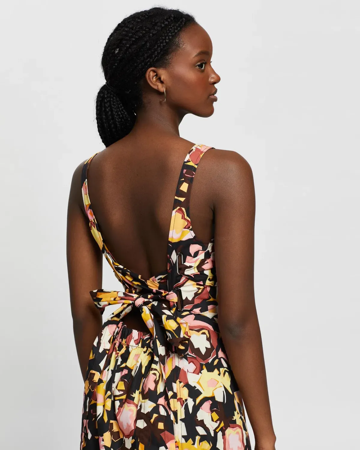 Camilla and Marc Delfino Split Skirt Midi Dress Multi Size 8 - Image 5