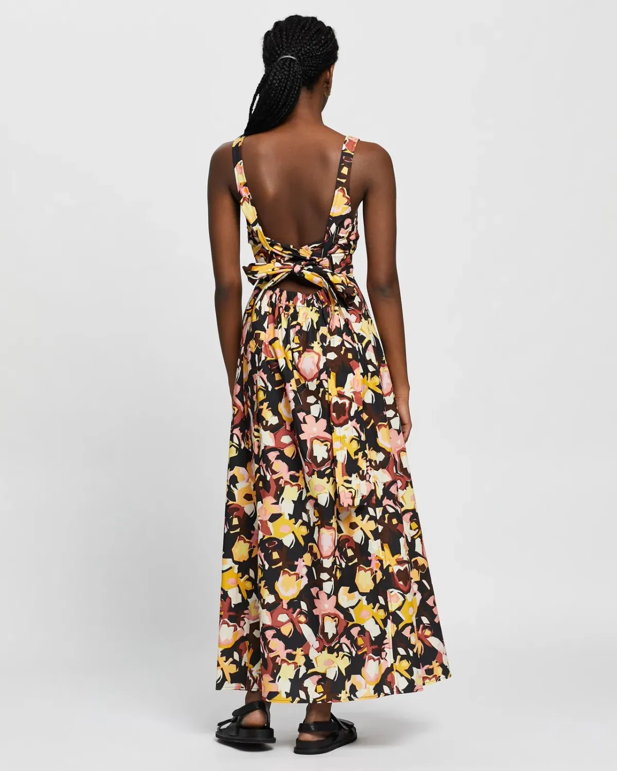 Camilla and Marc Delfino Split Skirt Midi Dress Multi Size 8 - Image 3