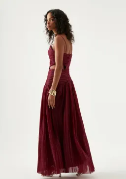 Aje Laurier Wave Maxi Dress Burgundy Size 12 / L for rent on The Volte - image 6