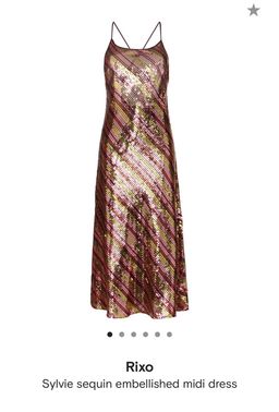 Rixo Sylie sequinned embellished midi dress Size 12 for rent on The Volte - image 3