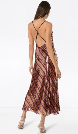 Rixo Sylie sequinned embellished midi dress Size 12 for rent on The Volte - image 4
