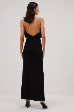 MISHA Aminah Gown Black Size 10/M  for rent on The Volte - image 3