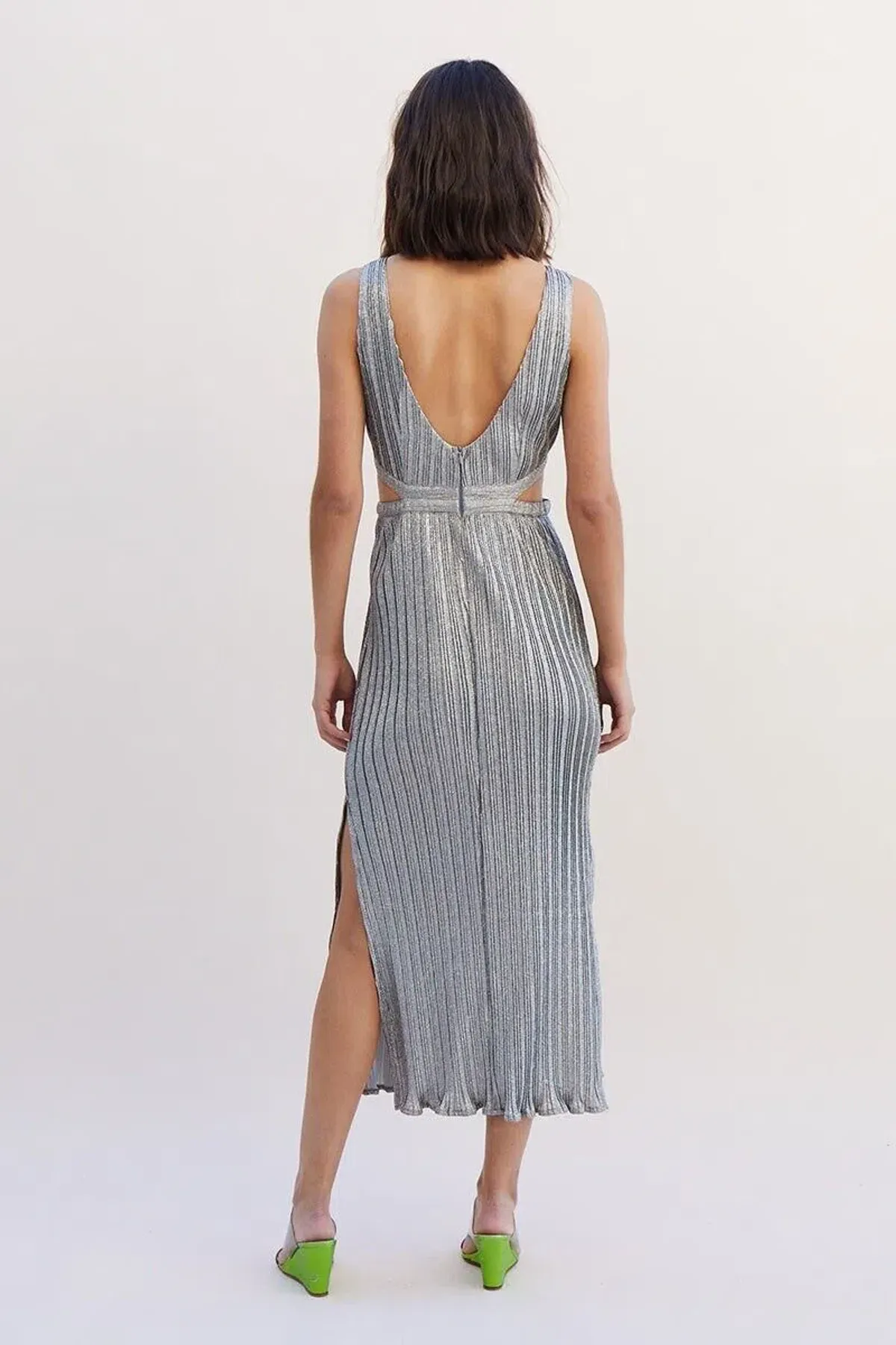 Suboo Ana Sleeveless Maxi Dress Silver Size S / AU 8 - Image 3