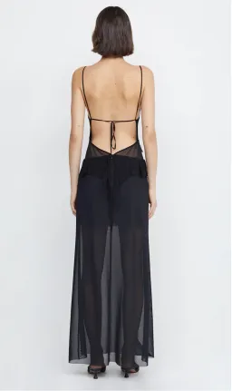 Bec & Bridge Aurelie Strap Frill Maxi Dress Black Size 6 for rent on The Volte - image 2
