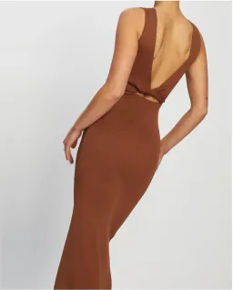 Bec & Bridge Sorbet Summer Midi Dress Brown Size AU 10 for rent on The Volte - image 2