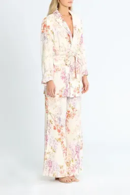 Ministry of Style Joyful Blooms Blazer and Pant Set Multi Floral White Size 16 for rent on The Volte - image 2