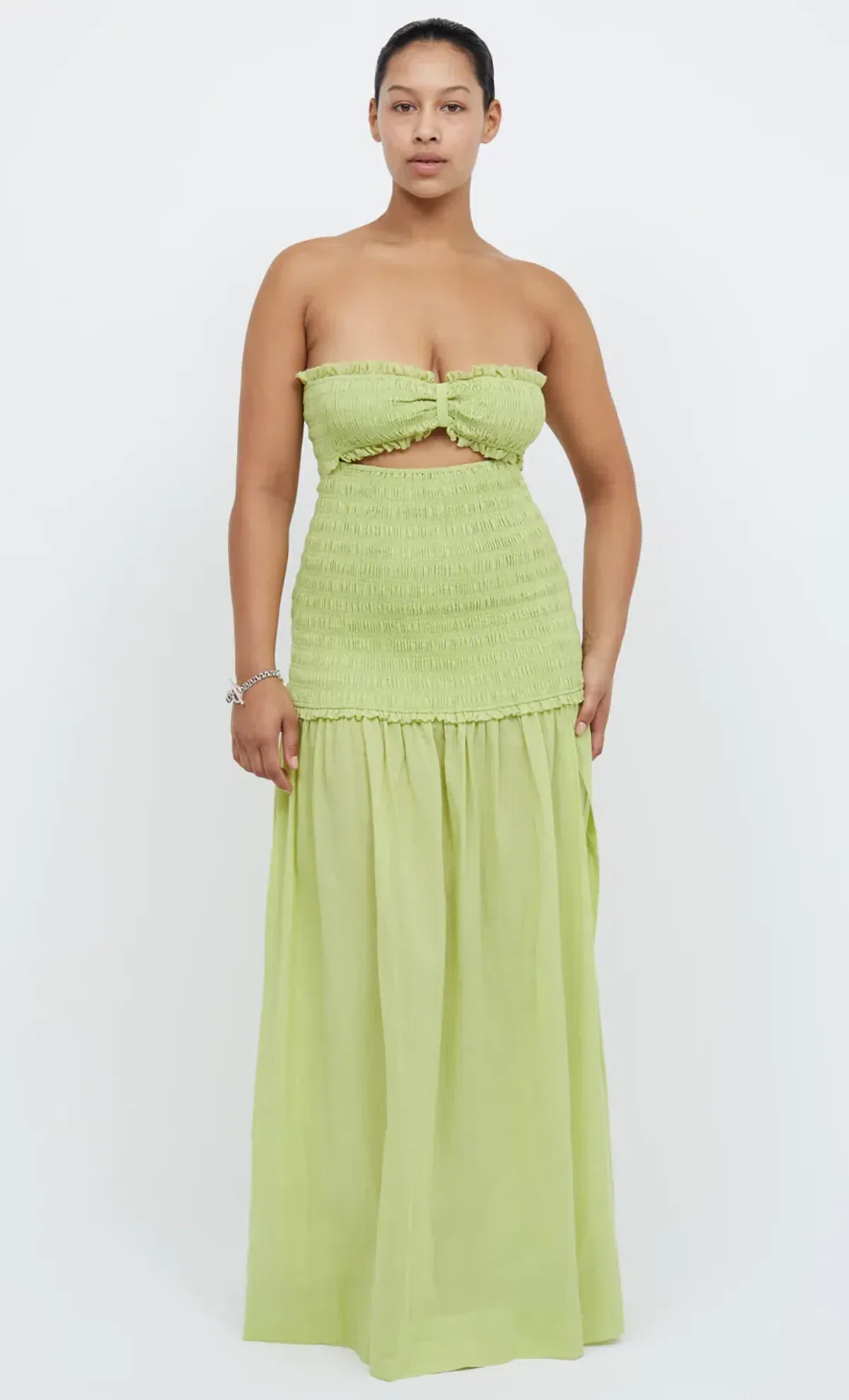 Bec & Bridge Solstice Strapless Maxi Dress Green Size AU 6 - Image 1
