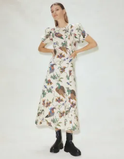 Alemais Birdie Midi Dress Multi Size AU 10 for rent on The Volte - image 1