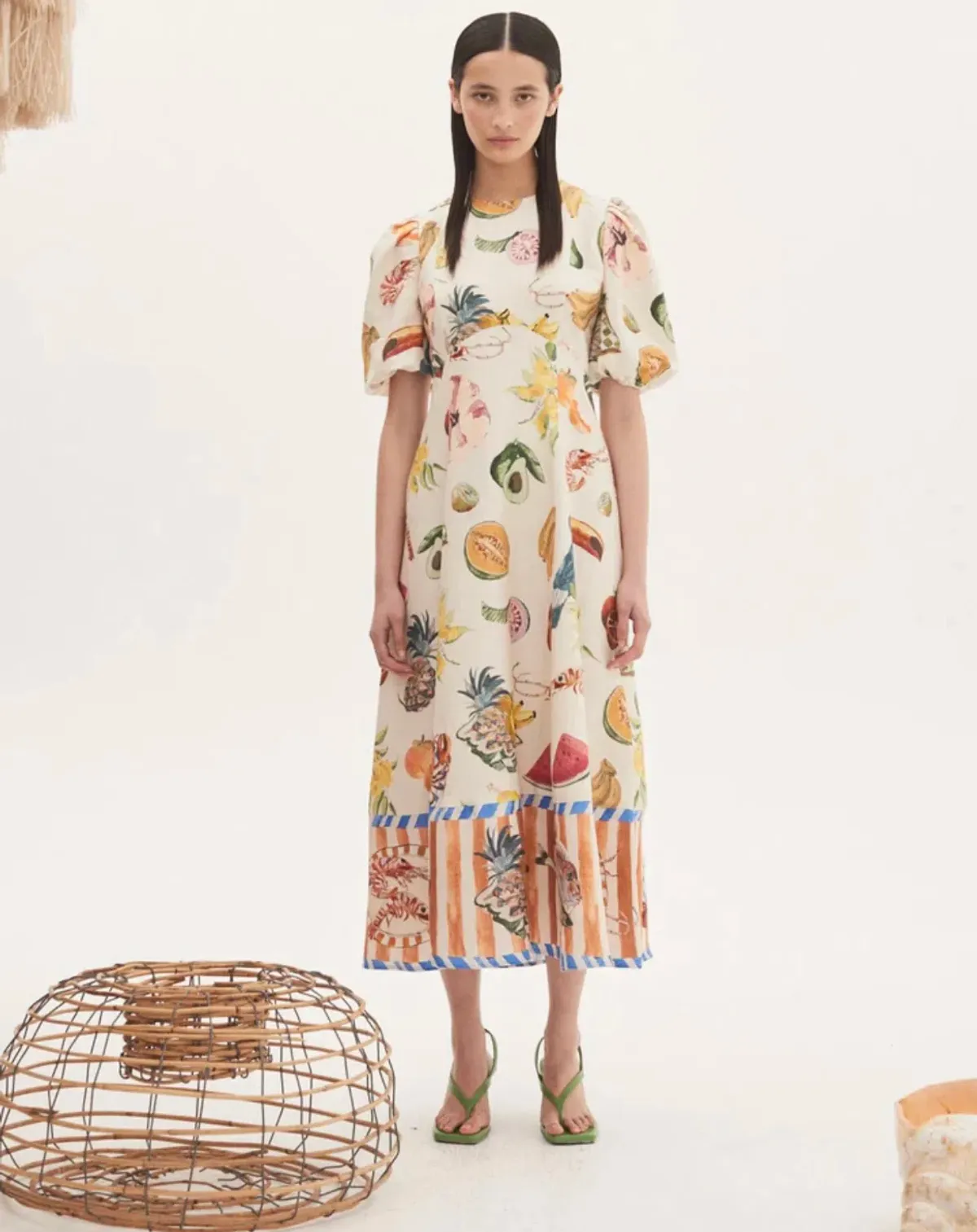 Alemais Theo Midi Dress Print Size 10 - Image 2