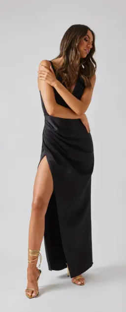 Bianca & Bridgett Peony Dress Black Size 12 for rent on The Volte - image 2