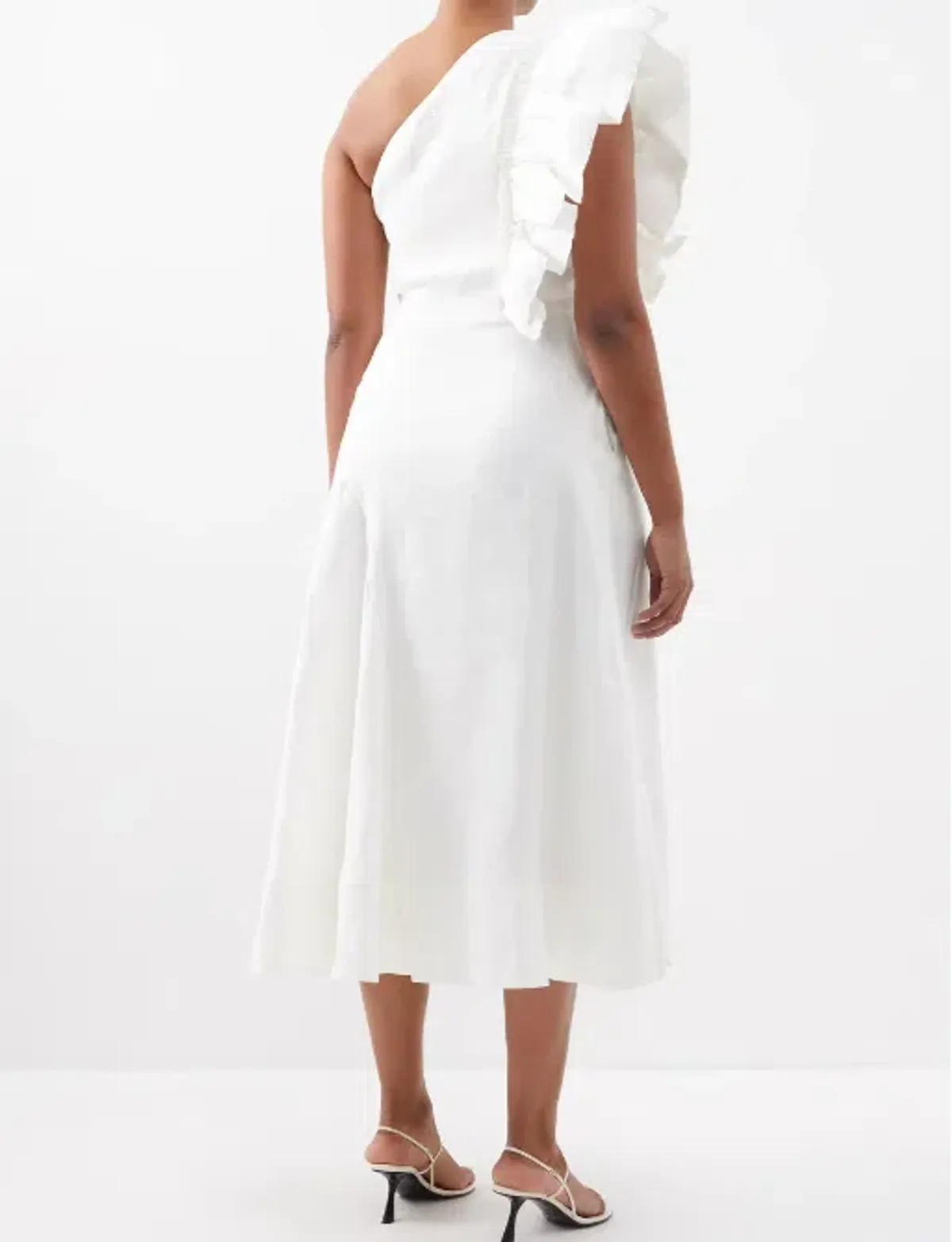 Aje Bonjour Asymmetric Ruffled Dress White Size AU 8 - Image 3