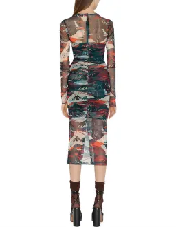 Cue Abstract Landscape Mesh Dress Multi Size AU 12 for rent on The Volte - image 3