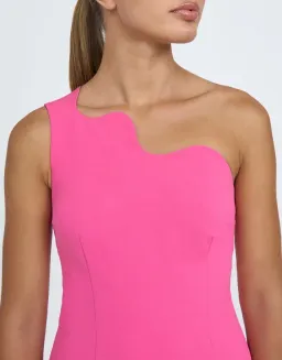By Johnny Wave One Shoulder Mini Dress Pink Size AU 12  for rent on The Volte - image 3