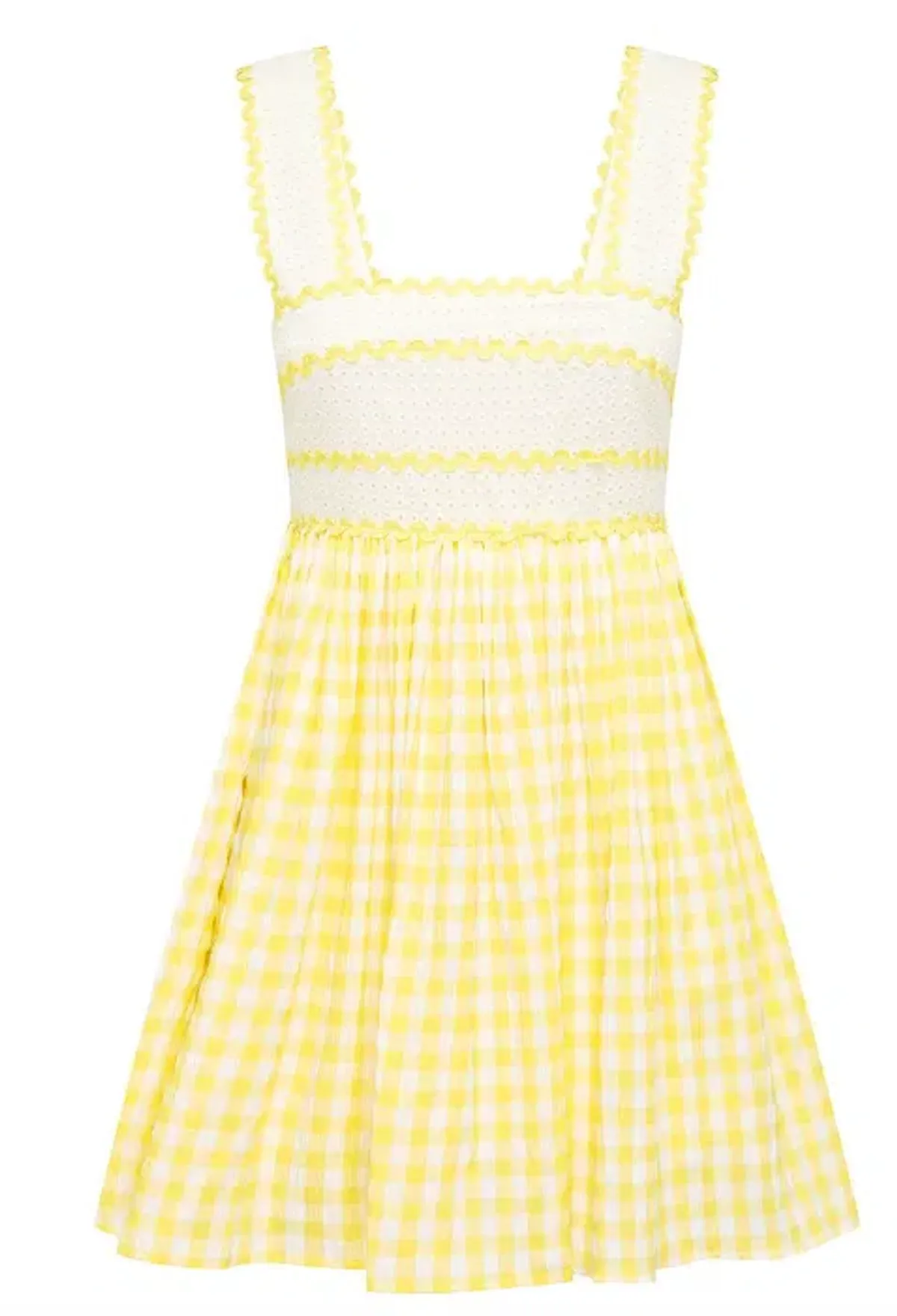 Alice Mccal Mango Wild Angels Mini Dress Yellow Size 12  - Image 4
