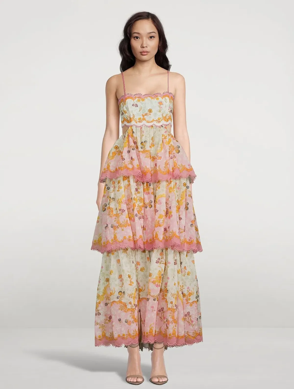 Zimmermann Laurel Frill Midi Dress Floral Size 2 / AU 12 - Image 1