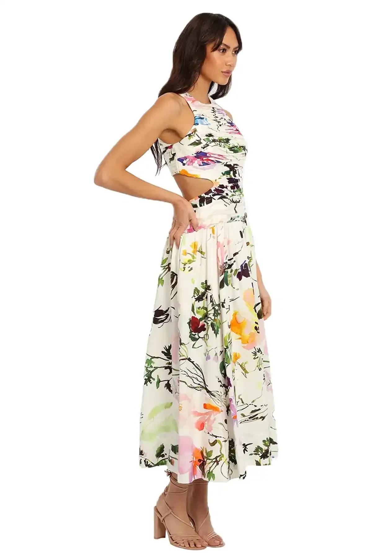 AJE Introspect Midi Dress Floral Multi Size 6 - Image 2