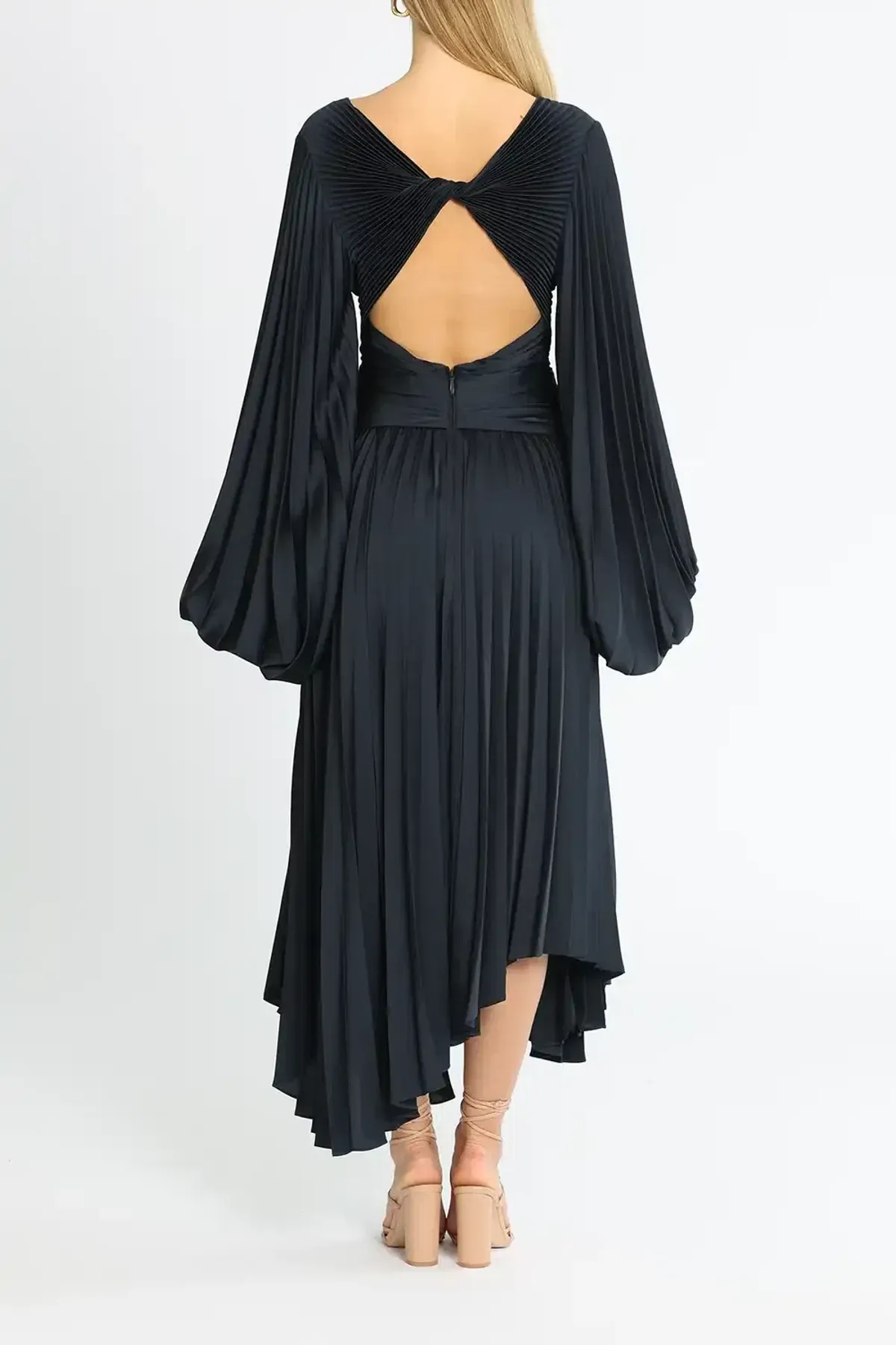 Acler Palms Dress Navy Size 10 - Image 3