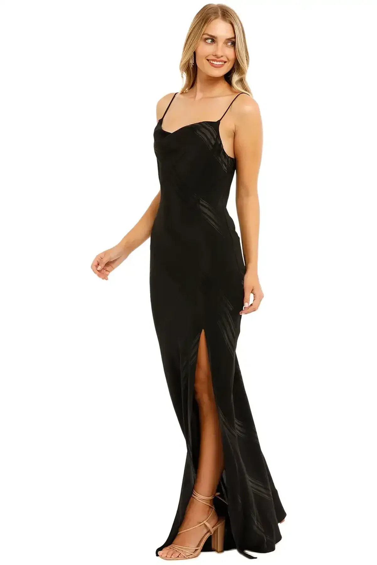 By Johnny Chelsey Slice Gown Black Black Size 12 - Image 3