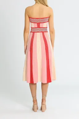 By Johnny Pipe Stripe Knit Dress Multi Pink Size 14 for rent on The Volte - image 3