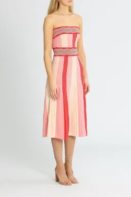 By Johnny Pipe Stripe Knit Dress Multi Pink Size 8 for rent on The Volte - image 2