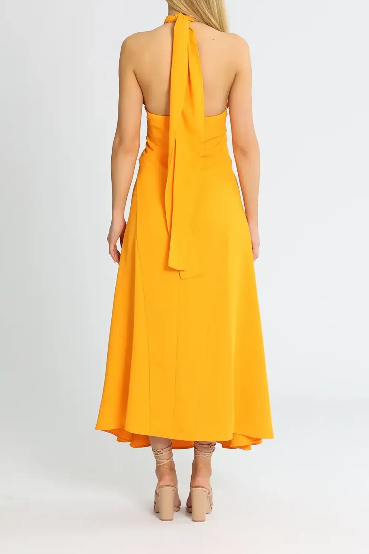 By Johnny Zina Midi Dress Orange Size 8 - Image 3