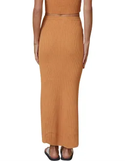 Bec & Bridge Margot Knit Midi Skirt Nutmeg Size 12 for rent on The Volte - image 3