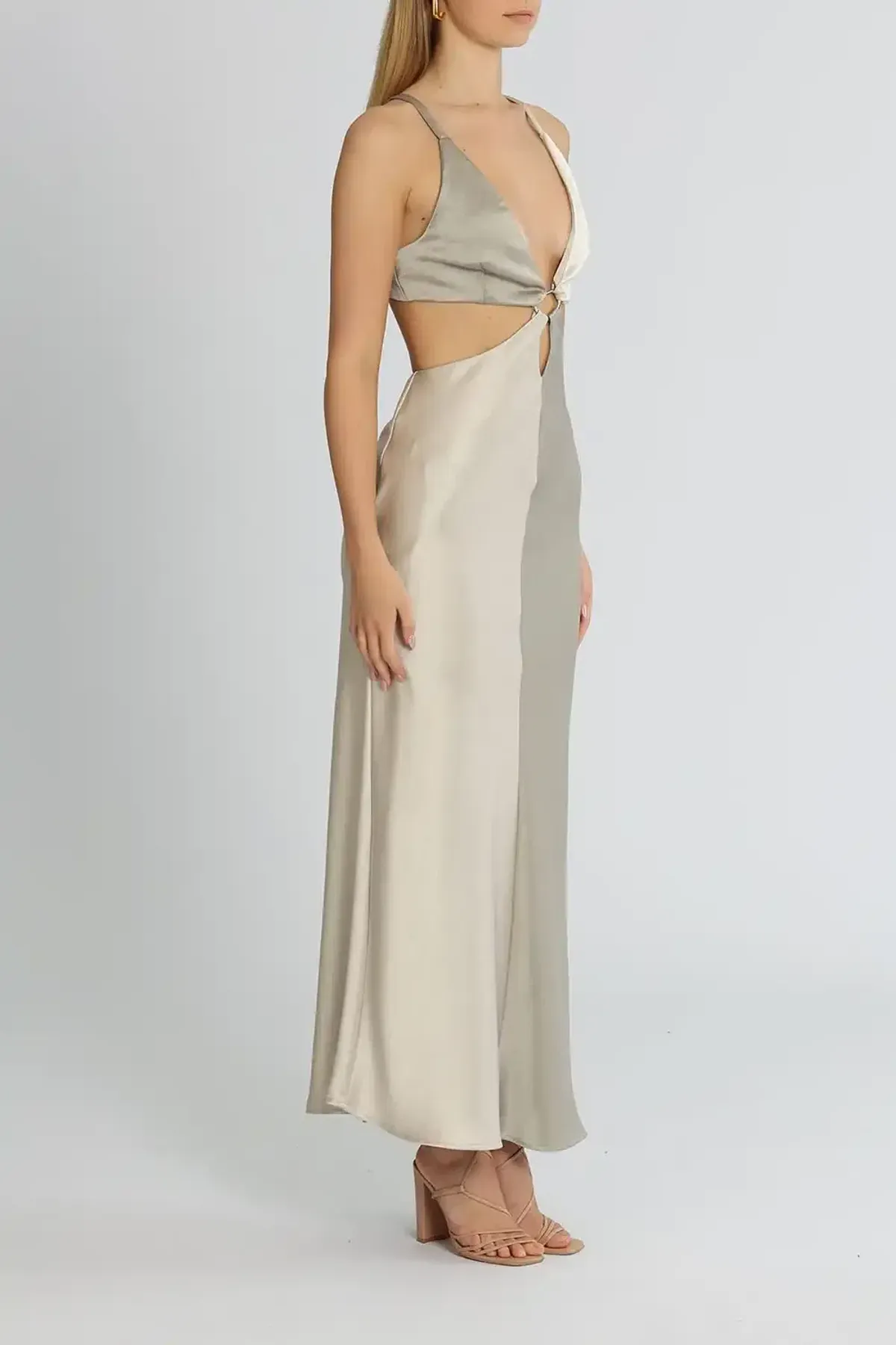 Bec & Bridge Felix Maxi Dress Grey Size 14 - Image 2