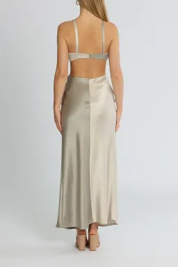 Bec & Bridge Felix Maxi Dress Grey Size 8 for rent on The Volte - image 3