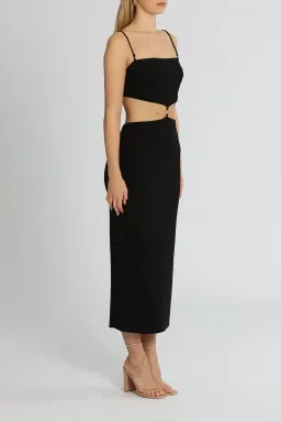 Bec & Bridge Alba Cut Out Midi Dress Black Size 10 for rent on The Volte - image 2