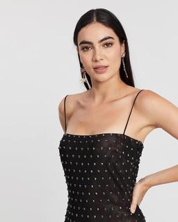 Misha Halsey Mini Dress Black Size 6 for rent on The Volte - image 5