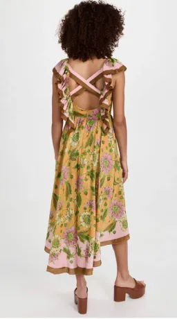 Alemais Winnie Ruffle Midi Dress Floral Size 10 for rent on The Volte - image 3