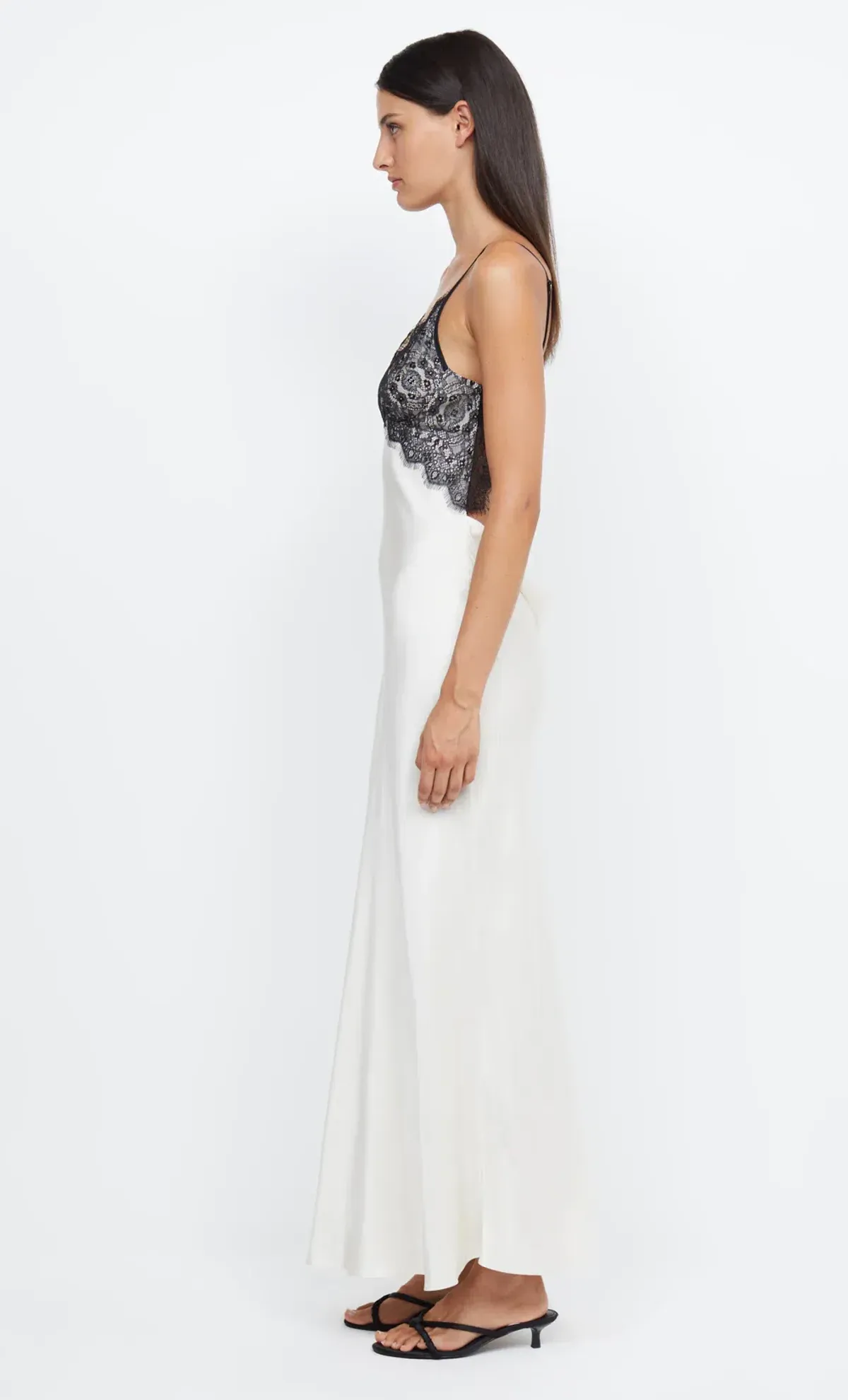 Bec & Bridge Emery Lace Maxi Dress White/Black Size AU 8 - Image 3
