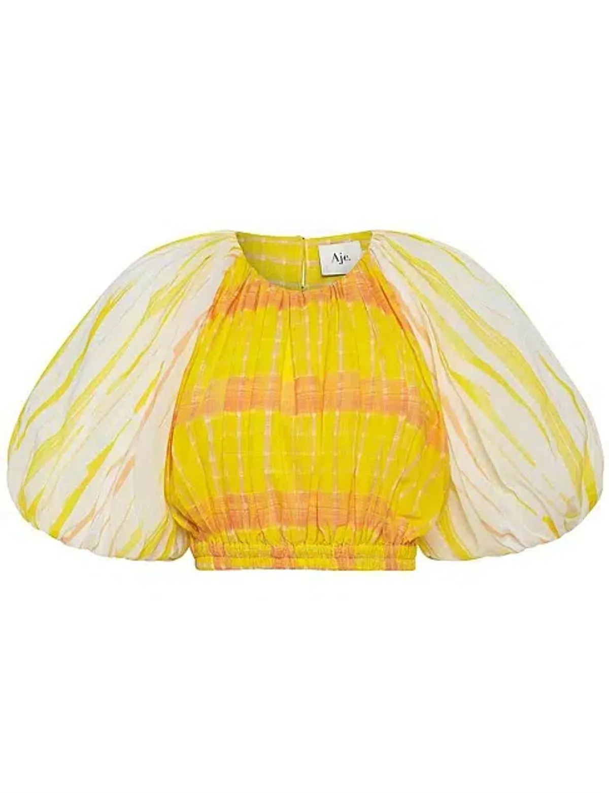 Aje Wilderness Crop Top & Skirt Set Yellow Check Size 10/12 - Image 6