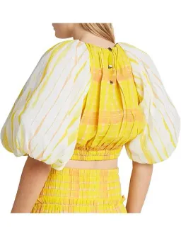 Aje Wilderness Crop Top & Skirt Set Yellow Check Size 10/12 for rent on The Volte - image 5