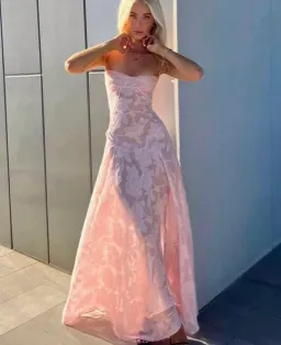 House Of Cb Seren Maxi Dress Soft Pink Size 8 for rent on The Volte - image 5