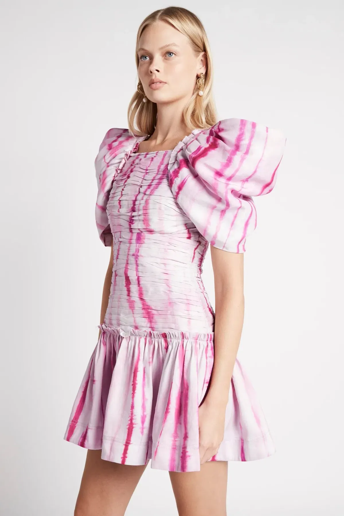AJE Introspect Butterfly Mini Dress Ripple Tie Dye Size 10  - Image 2