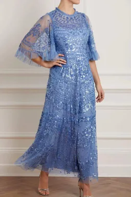 Needle and Thread Anais Sequin Ballerina Dress Blue Size AU 10 for rent on The Volte - image 1