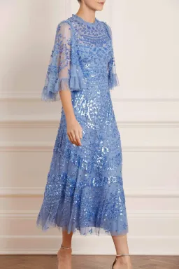 Needle and Thread Anais Sequin Ballerina Dress Blue Size AU 10 for rent on The Volte - image 2