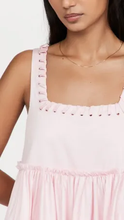 Aje Hushed Laced Sleevless Mini Dress Pink Size AU 6 for rent on The Volte - image 3