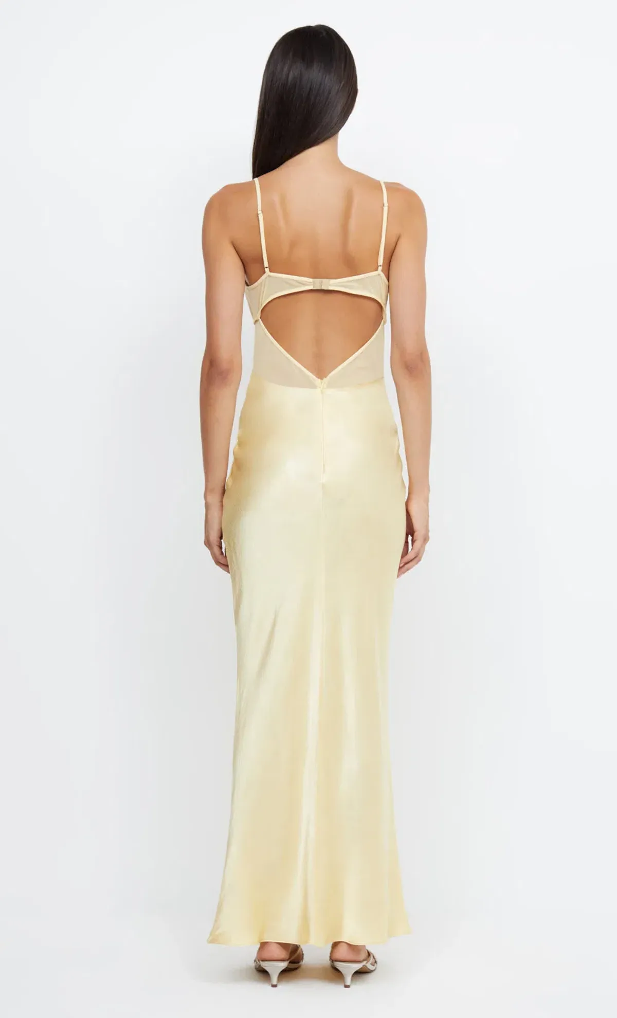 Bec & Bridge Margot V Maxi Dress Butter Yellow Size 8 AU - Image 2
