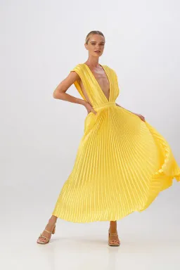 L’Ideè Canary Gala Gown Yellow Size 10 for rent on The Volte - image 1