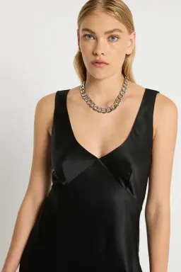 Sass & Bide Escaped Love Silk Dress Black Size AU 10 for rent on The Volte - image 2
