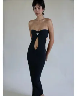 BUCI NYC Long Flower Dress Black Size 6 for rent on The Volte - image 1