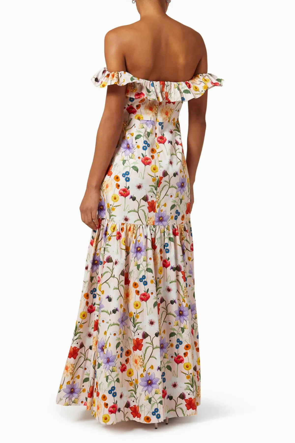 Borgo de Nor Farrah Off Shoulder Cotton Dress Floral Size 12 - Image 3