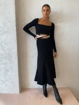 Sovere Studios Inertia Knit Midi Dress Black Size 10 for rent on The Volte - image 4