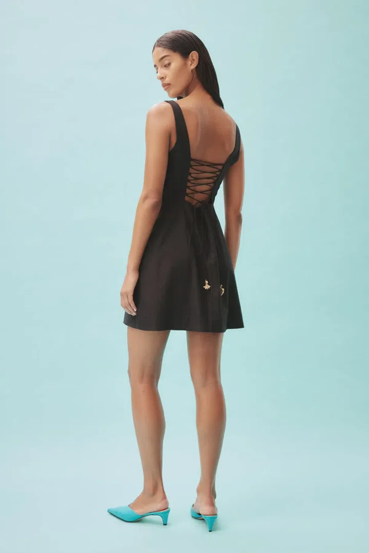 Alemais Rowena Beaded Mini Dress Black Size 10 - Image 2