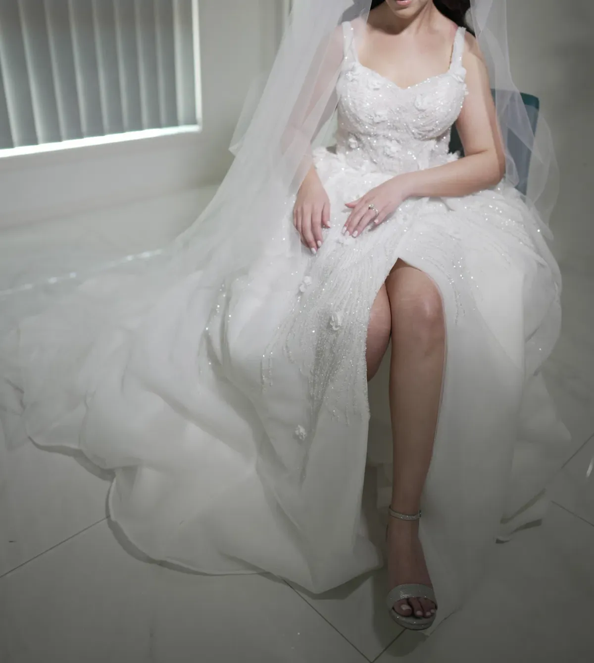 Pallas Couture Inspired Wedding Dress White Size 8 - Image 1