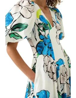 Aje Pedestal Corseted Midi Dress Floral Size 16 for rent on The Volte - image 3