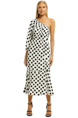 Country Road Print One Shoulder Maxi Antique Print Size AU 8 for rent on The Volte - image 1