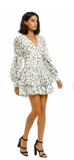 Aje Rebellion Lace Mini Dress Print Size 6 for rent on The Volte - image 5